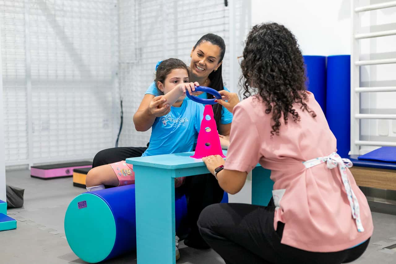 Sala preparada para atendimento infantil no Senses